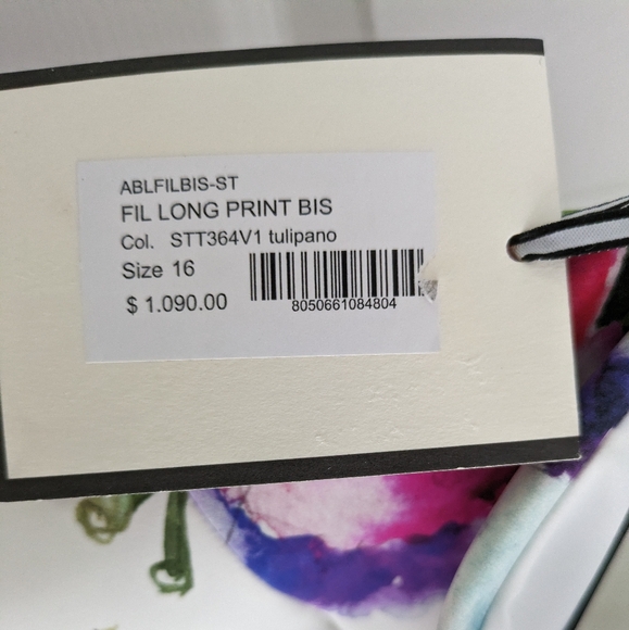 Chiara Boni La Petite Robe Floral One Shoulder Maxi Gown Tulipano - Picture 5 of 5